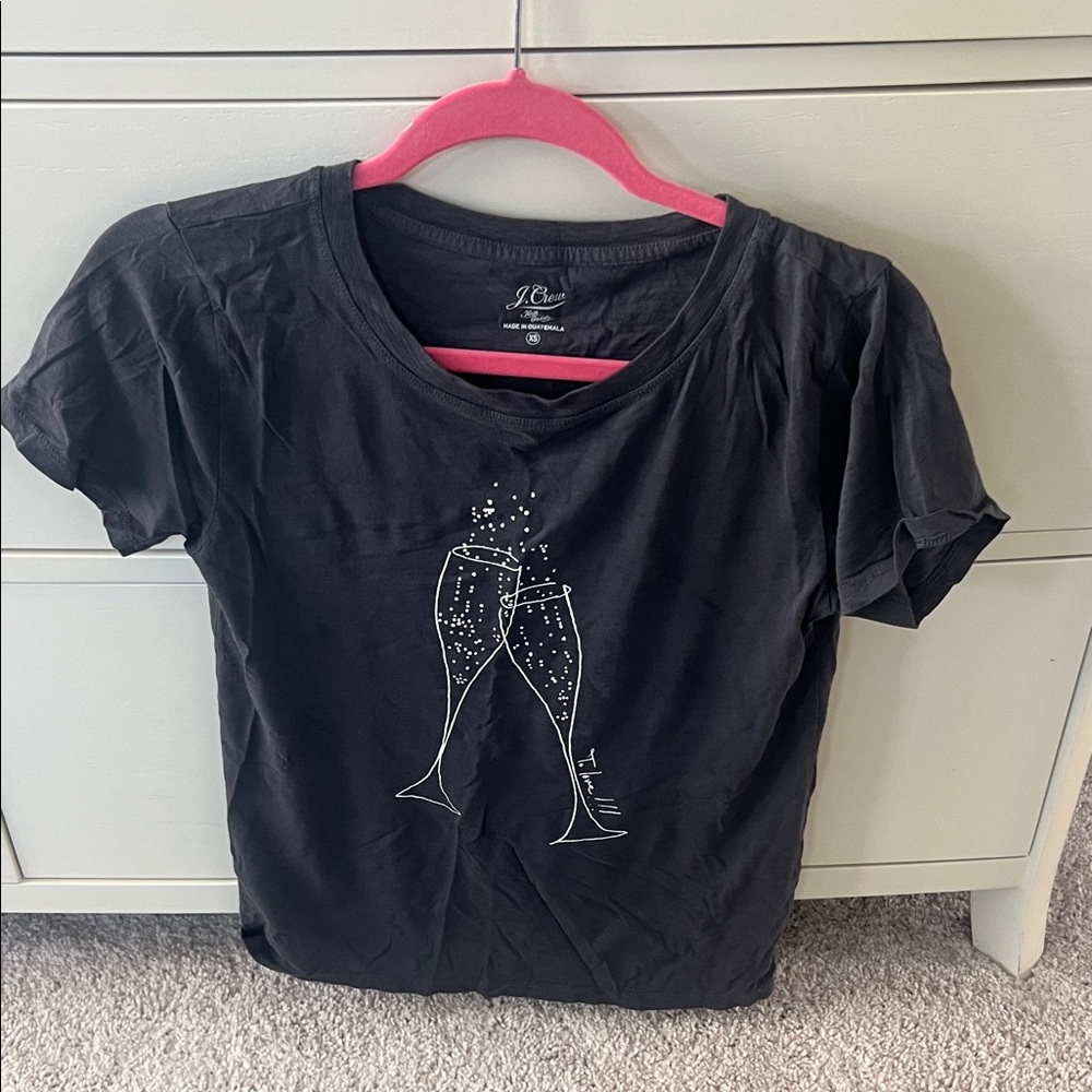 J. Crew grey champagne tee shirt XS